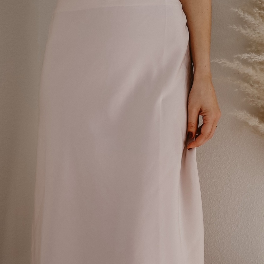 Satin Light Pink Skirt (New w/ Tags)